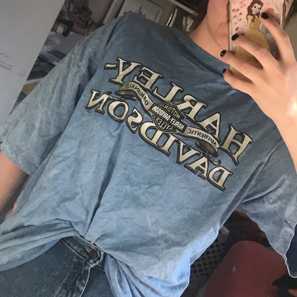 Harley Davidson Acid Wash oversized tee